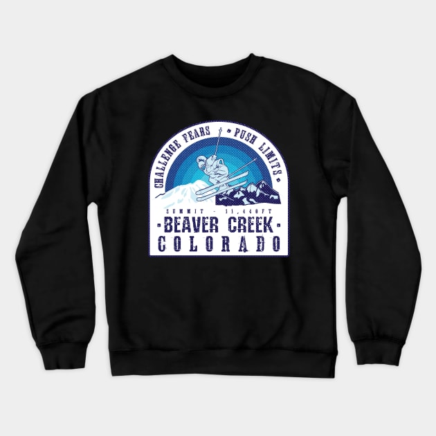 Ski Beaver Creek Colorado Crewneck Sweatshirt by JordanHolmes